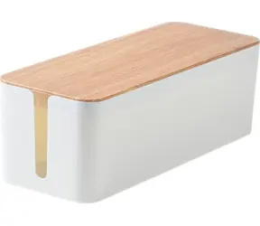 MOZOS KBO-LW-WOOD bílá / Organizér pro kabeláž