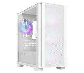 Montech Air 100 ARGB bílá / Micro ATX / 3x USBA / 4x 120mm / bez zdroje / průhledná bočnice