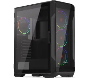 KRUX Heko černá / PC skříň / ATX / micro-ATX / mini-ITX / průhledná bočnice / bez zdroje