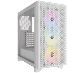 Corsair 3000D Airflow RGB bílá / ATX / 2x USB 3.2 / 3x 120mm / bez zdroje / průhledná bočnice 