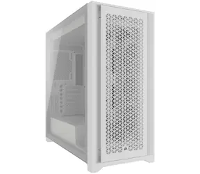 Corsair iCUE 5000D Airflow bílá / ATX / 2x USB 3.2 / USB-C / bez zdroje / průhledná bočnice 