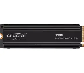 Crucial T700 Heatsink 4TB / M.2 SSD 2280 / PCIe 5.0 / 3D NAND TLC / R:12400MBs / W:11800MBs / 5y