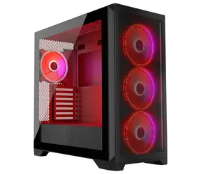 MODECOM Volcano Expanse S Apex ARGB černá / ATX / 1x USB-C 3.2 / 2x USB 3.2 / 4x 140mm / bez zdroje / průhledná bočnice