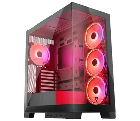 MODECOM Volcano Space Apex ARGB černá / ATX / 1x USB-C 3.2 / 2x USB 3.2 / 4x 140mm / bez zdroje / průhledná bočnice