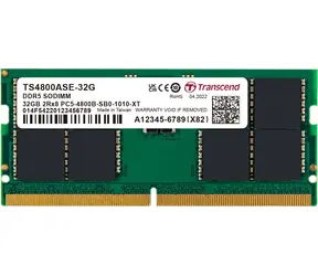Transcend JetRam 32GB (1x32GB) 4800MHz / SODIMM / DDR5 / CL40 / 1.1V / 2Rx8