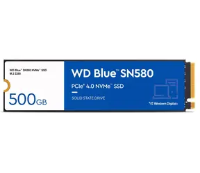 WD Blue SN580 500GB / M.2 SSD 2280 / PCIe Gen4 x4 / TLC / R: 4000 MBps / W: 3600 MBps / 5y