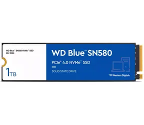 WD Blue SN580 1TB / M.2 SSD 2280 / PCIe Gen4 x4 / TLC / R: 4000 MBps / W: 3600 MBps / 5y