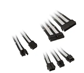 Kolink Prodlužovací sada opletených kabelů Core Adept černo-bílá