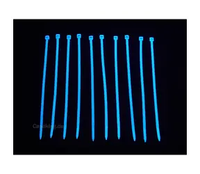 BitsPower Sada stahovacích pásků 120mm UV modrá / 20 ks 