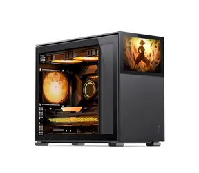 Jonsbo D31 Screen černá / Micro-ATX / 1x USB-C 3.1 / 1x USB-A 3.0 / bez zdroje / průhledná bočnice