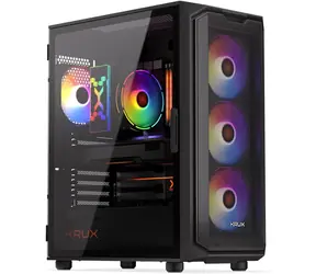 KRUX Orona černá / PC skříň / ATX / 2x USB-A 2.0 & 1x USB-A 3.0 / průhledná bočnice / bez zdroje 
