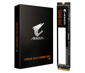 GIGABYTE AORUS Gen4 5000E 1TB / M.2 2280 Gen 4 / R: 5000 MBps / W: 4600 MBps / MTBF: 1.5mh / 5y