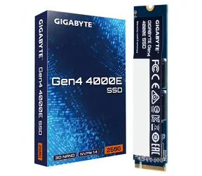 GIGABYTE Gen4 4000E SSD 250GB / M.2 2280 Gen 4 / R: 3500 MBps / W: 1800 MBps / MTBF: 1.5mh / 3y