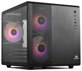 Redragon GC-570 Pagos 1 ARGB černá / Micro ATX / 2x USB-A + 1x USB-C / bez zdroje / průhledná bočnice