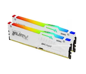 Kingston Fury Beast White RGB 32GB (2x 16GB) DDR5 6400MHz / CL32 / DIMM / 1.4V / Non-ECC / Unbuffered / EXPO