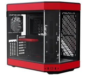 Hyte Y60 TG černo-červená / E-ATX / 2x USB-A 3.0 / 1x USB-C 3.1 / 3x 120mm / bez zdroje / průhledná bočnice