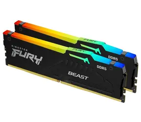 Kingston Fury Beast Black RGB 16GB (2x 8GB) DDR5 6000MHz / CL30 / DIMM / XMP / 1.35V