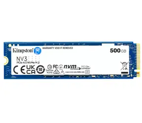 Kingston NV3 SSD 500GB / M.2 2280 / PCIe 4.0 / NVMe / R:5000MBps / W:3000MBps