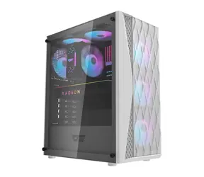 darkFlash DK352 Mesh bílá / E-ATX / 4x 120 mm / 2x USB-A / průhledná bočnice / bez zdroje