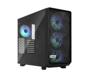 Fractal Design Meshify 2 Lite TG Light Tint černá / E-ATX / 2x USB-A / bez zdoje / průhledná bočnice / prachové filtry