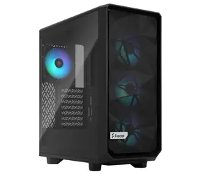 Fractal Design Meshify 2 Compact RGB TG Light Tint černá / ATX / 2x USB-A 3.2 / 1x USB-C 3.2 / bez zdroje / prach filtry