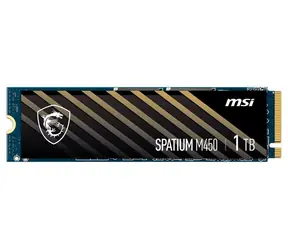 MSI SPATIUM M450 1TB / M.2 2280 / PCIe Gen4 / 3D NAND flash / R: 3600MBps / W: 3000MBps / MTBF: 1.5mh / 5y