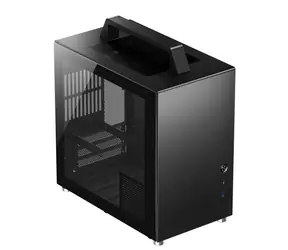 Jonsbo T8 PLUS černá / Mini-ITX / 1x USB-A 3.2 / 1x USB-C 3.2 / 1x 140mm / bez zdroje / průhledná bočnice 