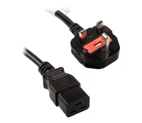 Kolink Premium síťový kabel Anglie (typ G) do zástrčky IEC C19 - 1.8 m černá