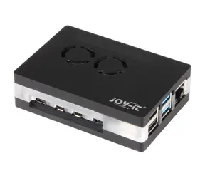Raspberry case Acryl Fan černá (Joy-it) pro Raspberry Pi 4 B