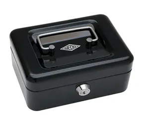 WEDO 152 Přenosná pokladna černá / 4 přihrádky / 1 spona / uzamykatelná