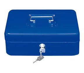 WEDO 250 Přenosná pokladna modrá / 5 přihrádek / 1 spona / uzamykatelná