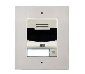 2NATEUS-9155301F IP Solo nikl - dveřní interkom / 1 tl./ bez kamery / zapuštěná montáž (vč. rámečku