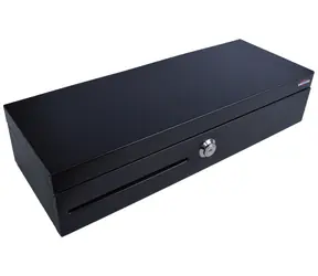 VIRTUOS Pokladní zásuvka flip-top FT-460C1 černá / s kabelem / bez zamykacího krytu / 9-24V