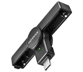 AXAGON CRE-SMPC, USB-C PocketReader čtečka kontaktních karet Smart card (eObčanka)