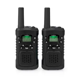 Nedis Walkie-Talkie Set černá / 2x vysílačka / 2 sluchátka / Až 6 km / 8 kanálů / PTT / VOX 