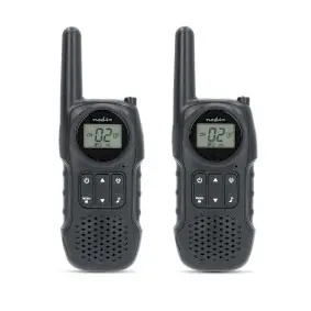 Nedis Walkie-Talkie Set černá / 2x vysílačka / 2 sluchátka / Až 10 km / 8 kanálů / PTT / VOX 