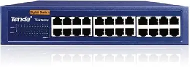 Tenda TEG1024D / 24port 10/100/1000 Gigabit switch / kov / modrý