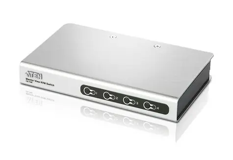 ATEN CS74E / 4-Port PS/2 KVM Switch / 4x Kabel 1.2m a 1.8m a 50cm con. / bez napájení