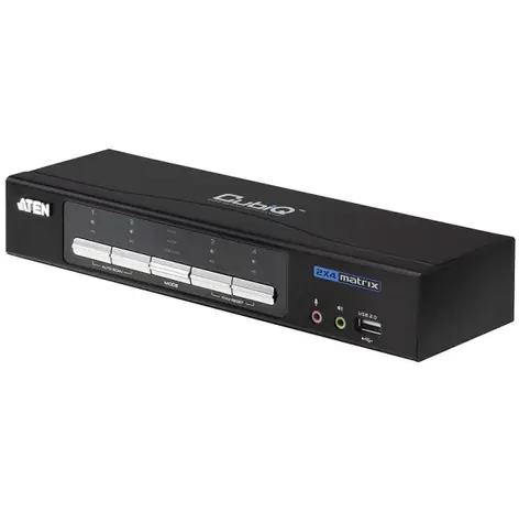 ATEN CM-0264 /  2x4-port KVMP USB switch / DVI+HDMI / USB port / audio / kombo kabely