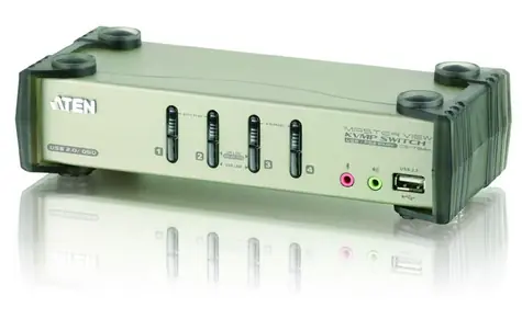ATEN CS-1734B / 4-port KVMP USB+PS2 / usb hub / audio / OSD / 1.2m kabely