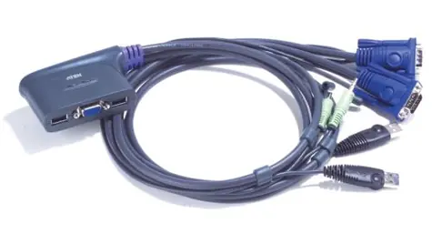 ATEN CS-62U / 2-port mini KVM USB / audio / 1.8m integrované kabely