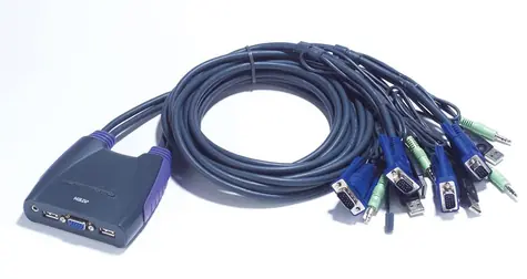 ATEN CS-64U / 4-port KVM USB mini / audio / 1.8m kabely