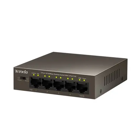 Tenda TEF1105P / 5-Port / 10 100 Mbps / desktop / 4x PoE