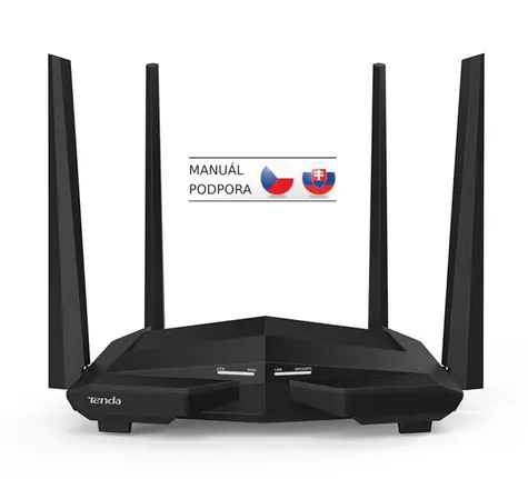 Tenda AC10 / Wireless AC Router / 802.11 ac / 2.4GHz 300 Mbps / 5GHz 900 Mbps / 1x GWAN / 3x GLAN
