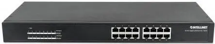 Intellinet Switch 16x GE Rackmount PoE+ / 16-port / 100 Mbps / 16x PoE+ / 19