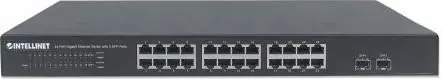 Intellinet Switch 24x GE Rackmount 2x SFP / 24-port / 1000 Mbps / 2x SFP / 19