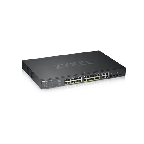 ZyXEL GS1920-24HPv2 28-port / 28-port Managed PoE Switch / 24x Gigabit / 4x Gigabit RJ45 & SFP / 375W PoE