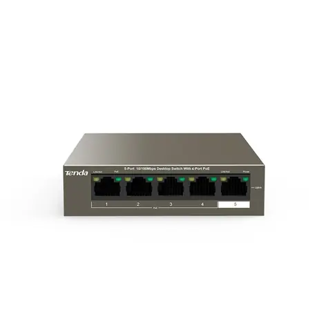 Tenda TEF1105-4-63W / 5-Port switch / 10-100 Mbps / PoE 63W