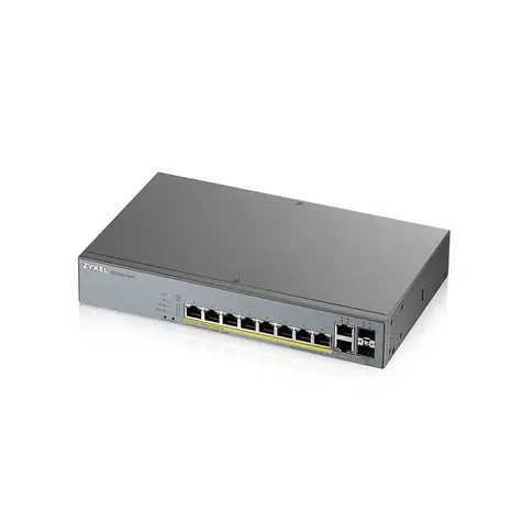 ZyXEL GS1350-12HP / 12-Port Switch / 100|1000 Mbps / 8x GbE / 2x SFP / PoE