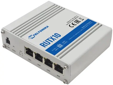 Teltonika RUTX10 Wi-Fi / Router / LAN & Wi-Fi / 802.11ac / 867Mbs / (2.4 GHz & 5 GHz)
